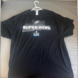 Philadelphia Eagles Super Bowl LII 52 Men's Size 2XL XXL Black Football T Shirt